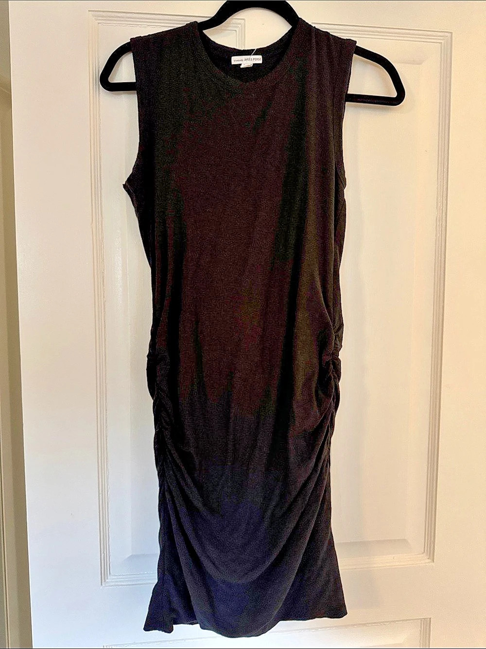 James Perse Standard James Perse Ruched Tank Dress Black Size 2